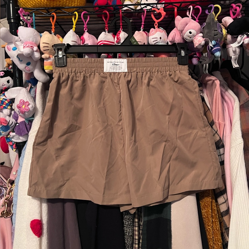 Shein Flowy Brown Lounge Shorts